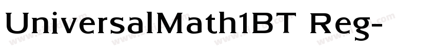 UniversalMath1BT Reg字体转换